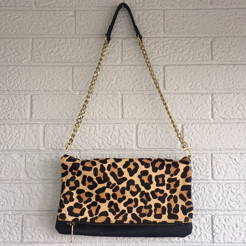 Express Leopard print shoulder bag EUC